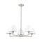 Z-Lite Leila Chandelier, 5-Light, 34 In.W x 10.75 In.H, Brushed Nickel/White Linen 744-34R-BN - alternate 4